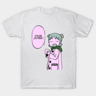 I draw pink pastel yotsuba asking what are we gonna play today / yotsubato T-Shirt